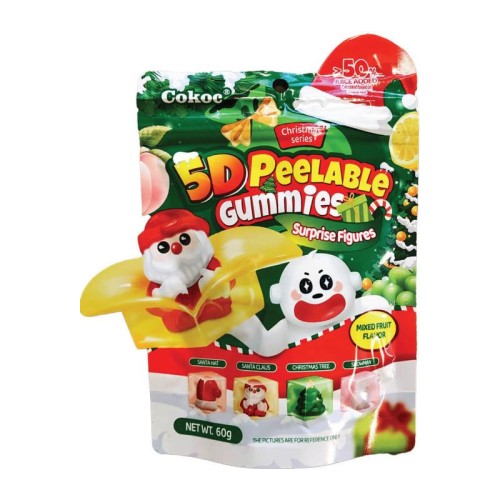 Cokoc Peelable Gummies Mixed Fruit Xmas 60g