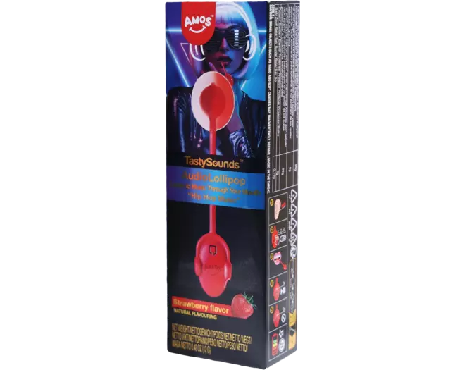 Tasty Sounds - Music Lollipop Strawberry HipHop 12g