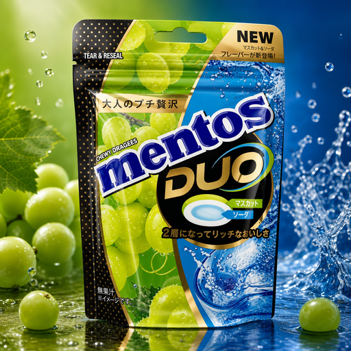 Mentos Muscat Grape & Soda 45g