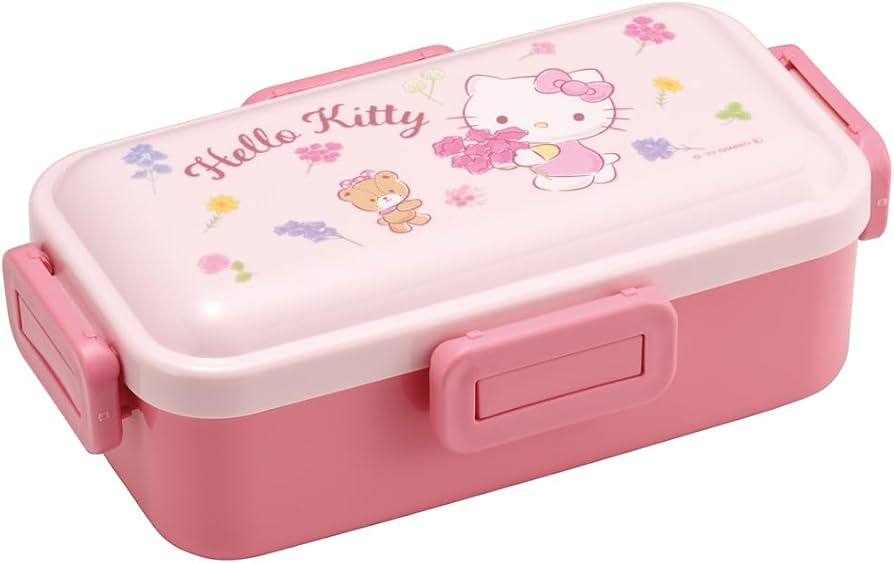 Skater Hello Kitty Pastel Flower Wreath Antibacterial Dome Lunch Box (530ml)