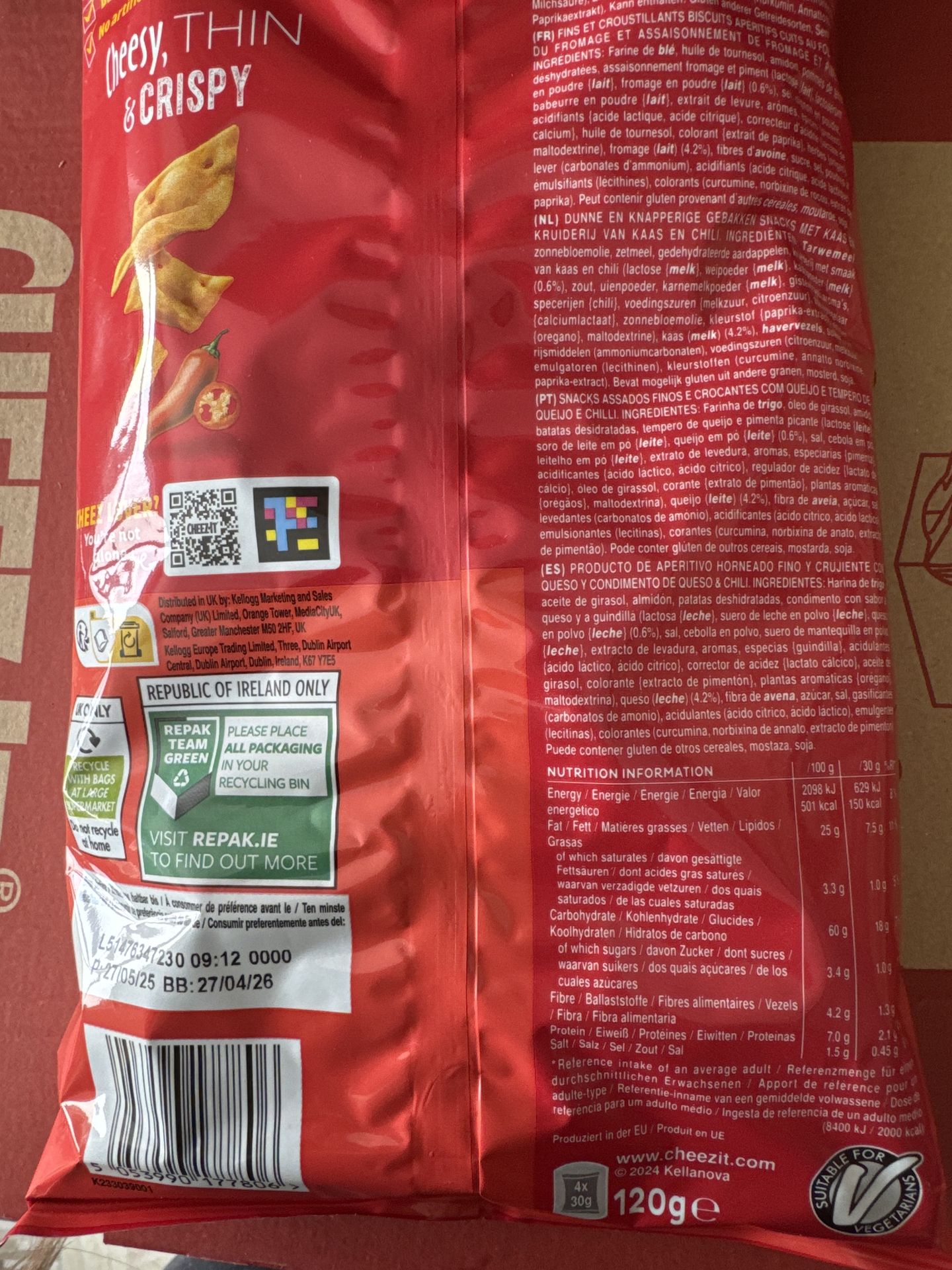 Cheez-It Snap'd Cheese & Chilli 120g