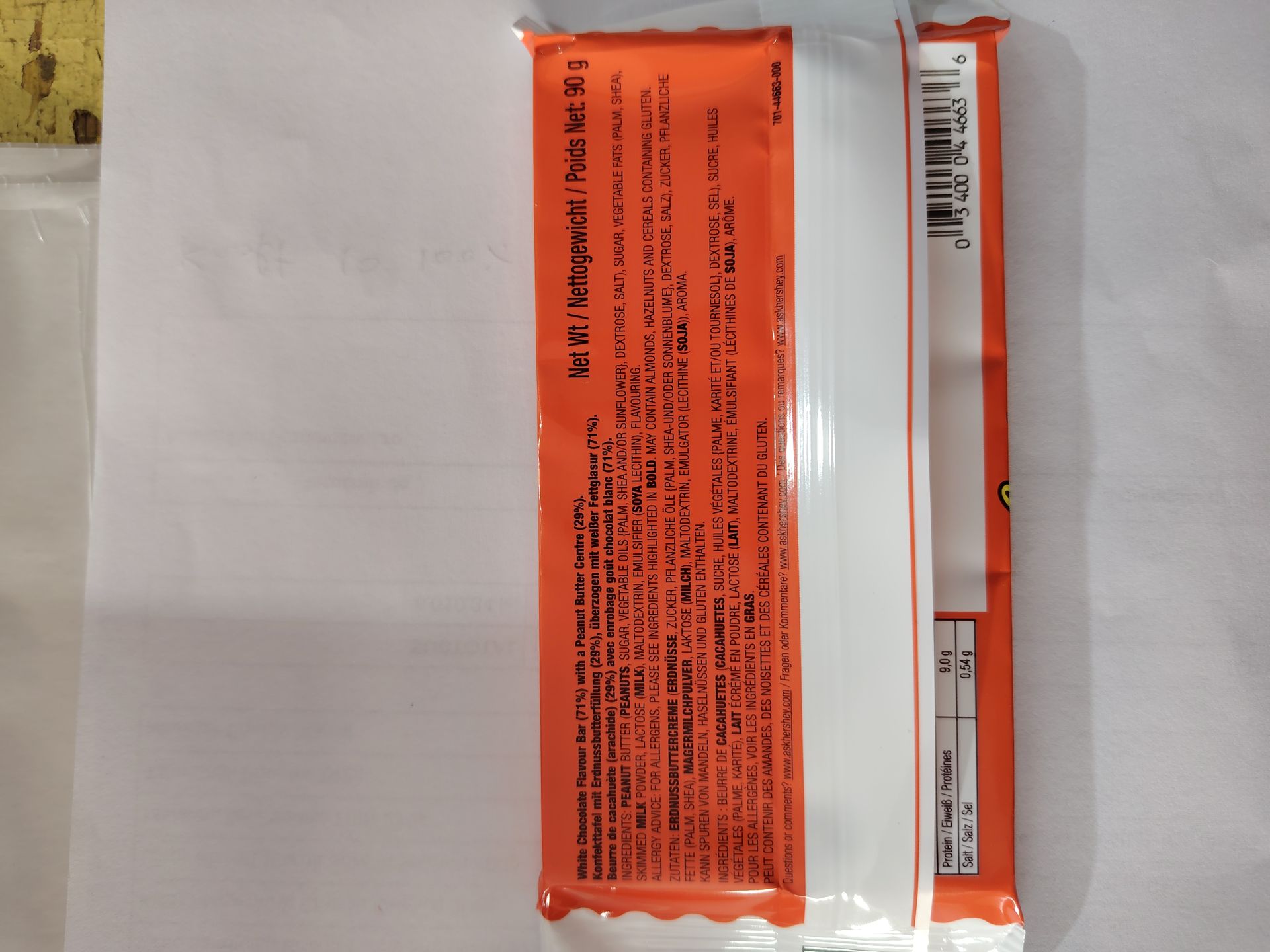 Reese's Peanut Butter Bar White 90g