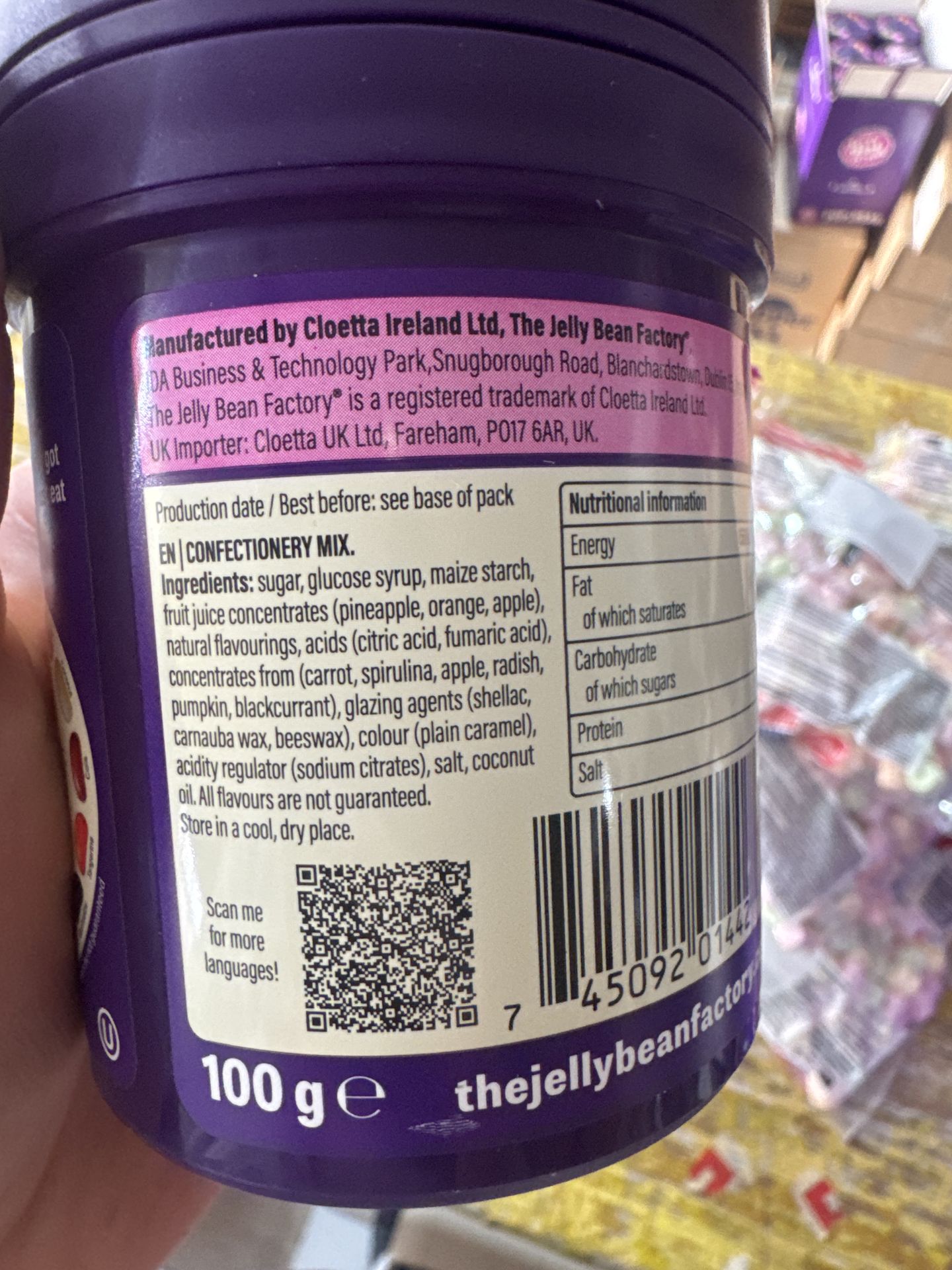The Jelly Bean Factory Pop A Bean 100g